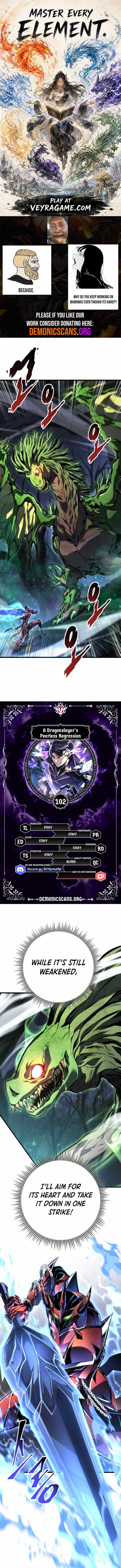A Dragonslayer’s Peerless Regression — Chapter 102 — page 1