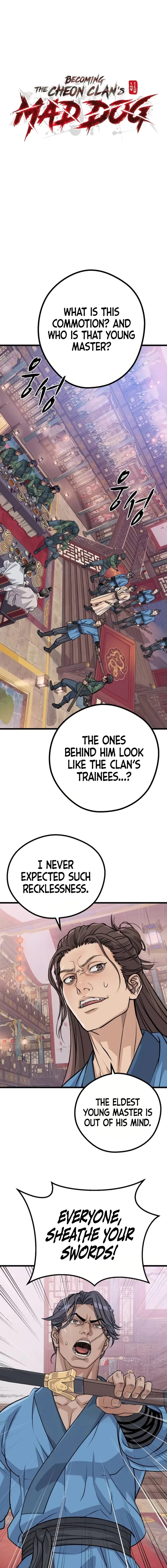 Becoming the Cheon Clan’s Mad Dog — Chapter 12 — page 1