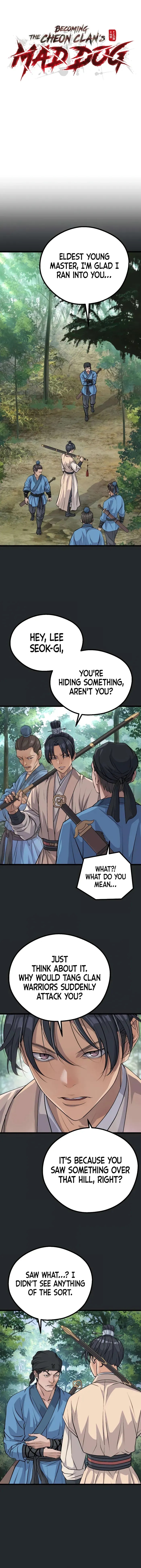 Becoming the Cheon Clan’s Mad Dog — Chapter 13 — page 1