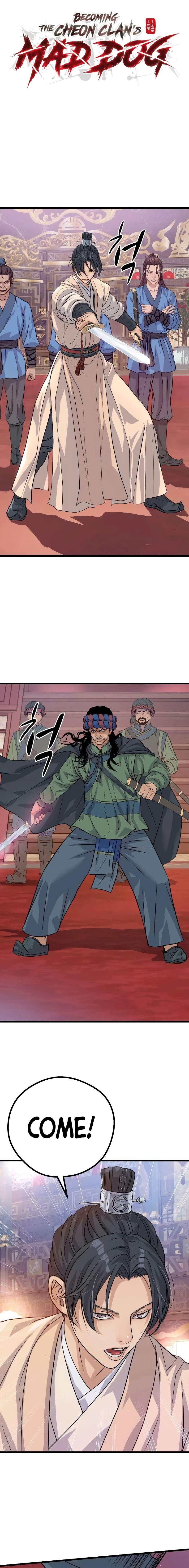 Becoming the Cheon Clan’s Mad Dog — Chapter 15 — page 1