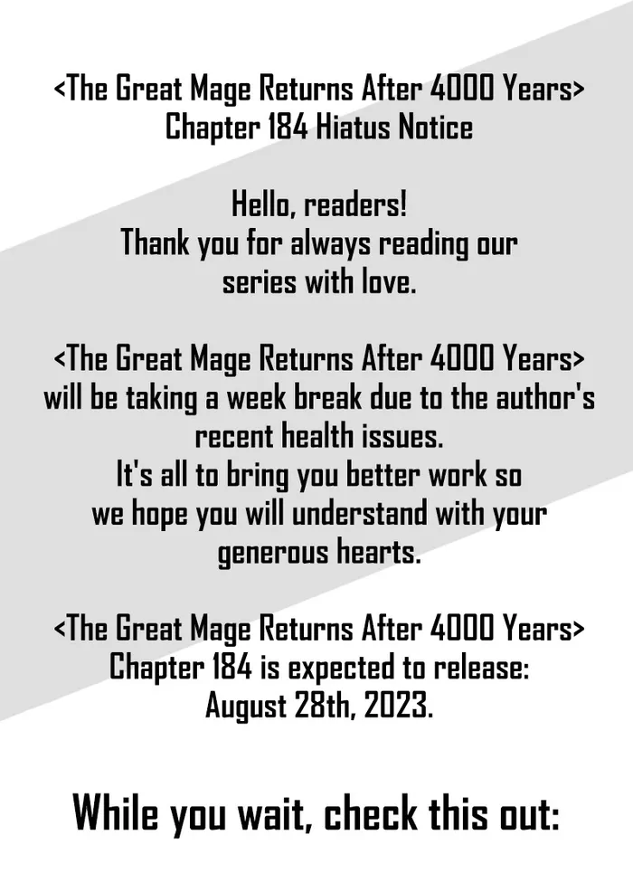 The Great Mage Returns After 4000 Years — Chapter 183.5 — page 1
