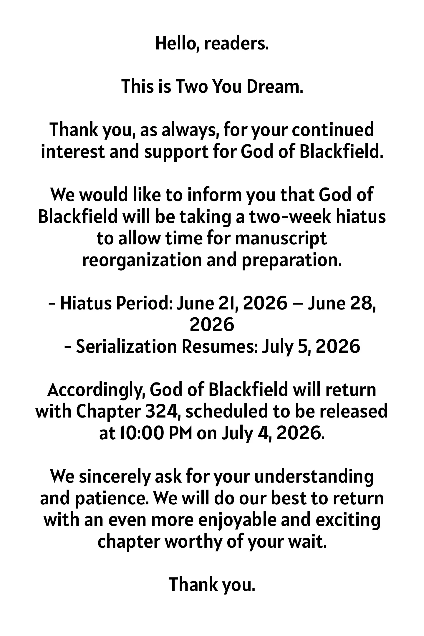 God of Blackfield — Chapter 323.5 — page 1
