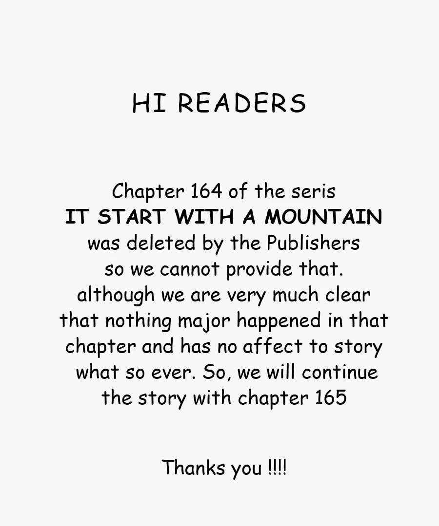 It Starts With A Mountain — Chapter 164 — page 1