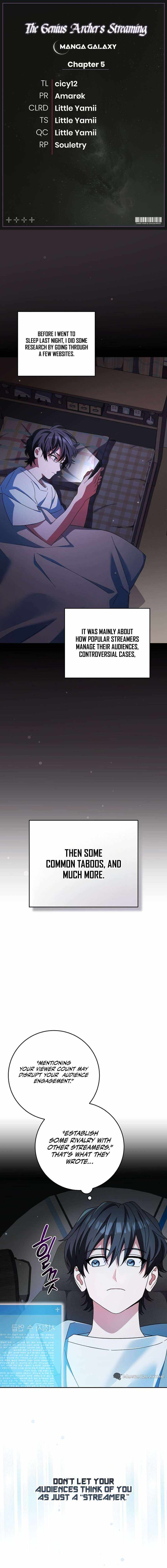 Genius Archer’s Streaming — Chapter 5 — page 1