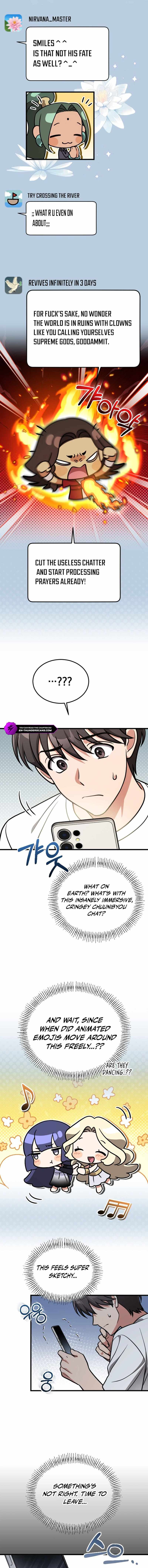 Offering Kimchi Cup Noodles to the Gods’ Group Chat — Chapter 1 — page 9