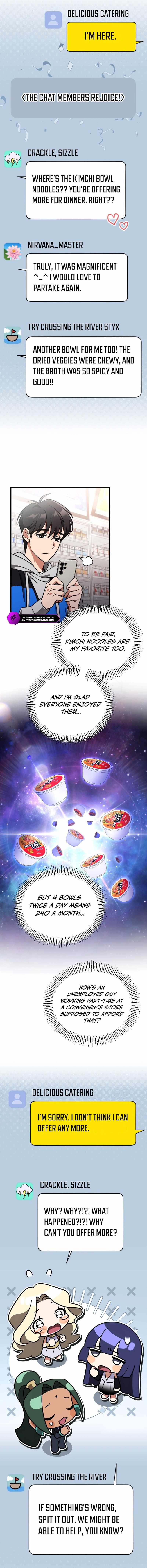 Offering Kimchi Cup Noodles to the Gods’ Group Chat — Chapter 1 — page 21