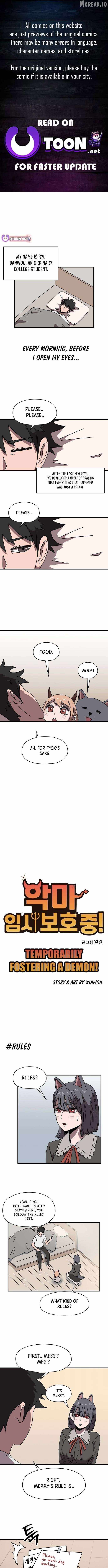 Temporarily Fostering a Demon! — Chapter 4 — page 1